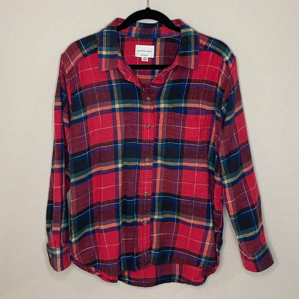 AEO Long Sleeve Plaid Flannel
